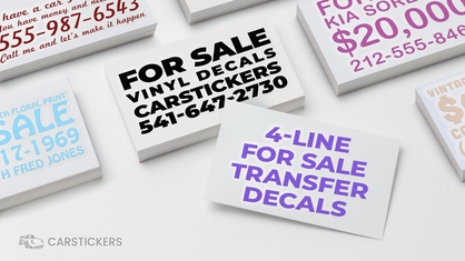 4 Line For Sale Decal Stacks
