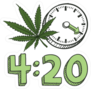 420 Marijuana Leaf Doodle Sticker