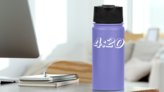 4:20 Vinyl Lettering Sticker on a Water Bottle (New) example