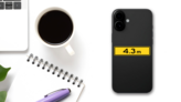 4.3 M Sticker on a Phone (New) example