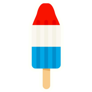 4th July Rocket Popsicle Icon Sticker
