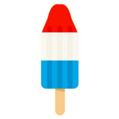4th July Rocket Popsicle Icon Sticker