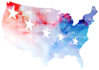 4th Of July, American Independence Day Background With Shiny Stars