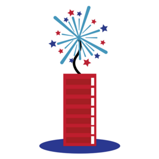 4th Of July Firecracker Illustration Sticker