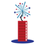 4th Of July Firecracker Illustration Sticker
