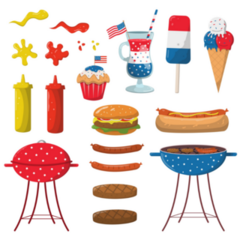 4th Of July Grilling Sticker Sheet