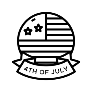 4th Of July Icon Sticker