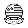 4th Of July Icon Sticker
