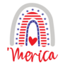 4th Of July Rainbow Merica Sticker