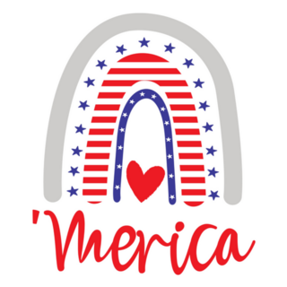 4th Of July Rainbow Merica Sticker