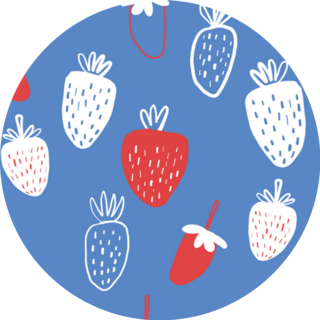 4th Of July Strawberry Pattern Sticker