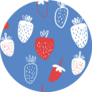 4th Of July Strawberry Pattern Sticker