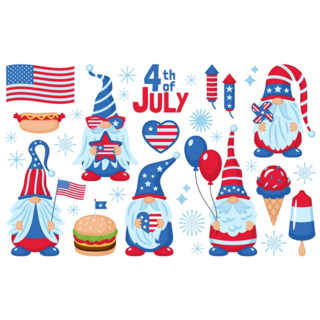 4th Of July Usa Sticker Sheet