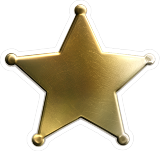 5-Point Sheriff Star Sticker