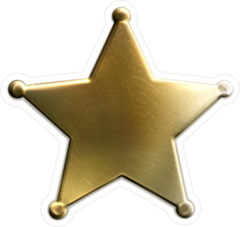 5-Point Sheriff Star Sticker