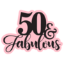 50 And Fabulous Fashion Lettering Sticker
