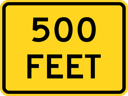 500 Feet Sticker