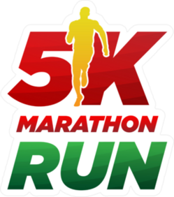 5k Marathon Running Logo