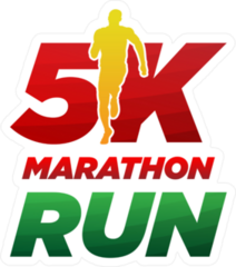 5k Marathon Running Logo
