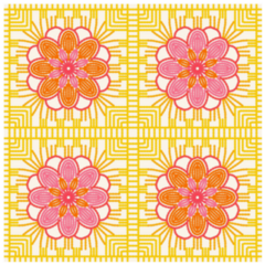 60s Pattern Crocheted Granny Squares Sticker