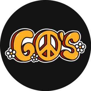 60s Vintage Peace Sign Retro Lettering Sticker 