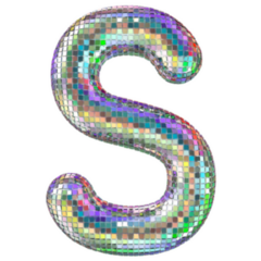 70s Disco Letter S Sticker