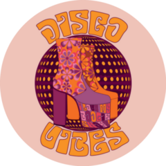 70s Retro Disco Vibes Platform Shoes Illustration Sticker