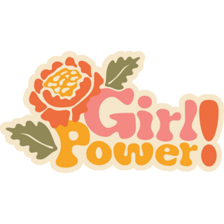 70s Retro Groovy Girl Power Sticker