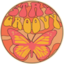 70s Retro Stay Groovy Butterfly Sticker