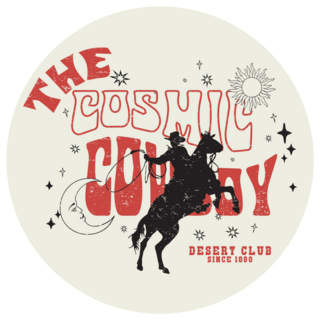 70s Retro The Cosmic Cowboy Sticker