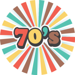 70s Vintage Circle Sticker