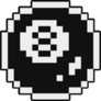 8 Ball Pixel Outline Sticker