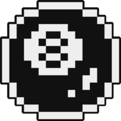8 Ball Pixel Outline Sticker