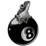 8 Ball With Frog Sticker