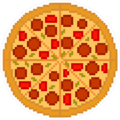 8-Bit Pixel Art Pizza Sticker