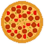 8-Bit Pixel Art Pizza Sticker