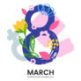 8 March International Womens Day Sticker