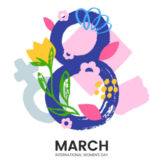 8 March International Womens Day Sticker