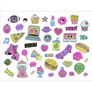 80s 90s Retro Groove Sticker Sheet