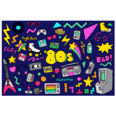 80s Retro Clipart Collection Sticker