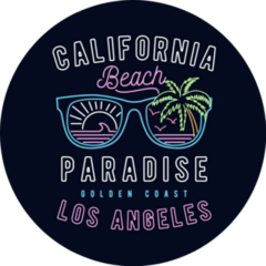 80s Style California Beach Paradise Sticker