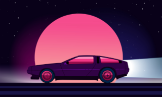 80s Style Sci-fi Car Sticker