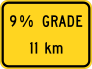 9% Grade 11 Km Sticker
