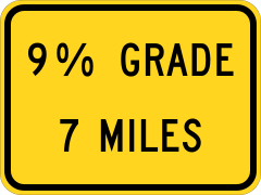 9% Grade 7 Miles Sticker