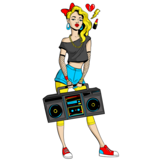90s Pop-art Comic Female Sticker