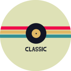 90s Themed Classic Vintage Vinyl Records Sticker