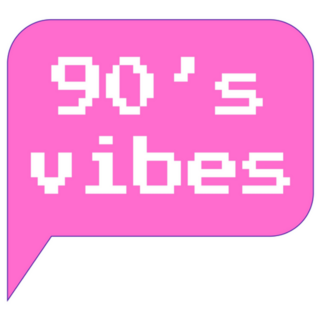 90s Vibes Retro Pixel Font Sticker
