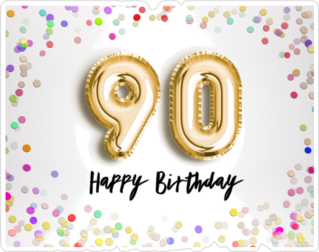 90th Birthday Celebration Sticker