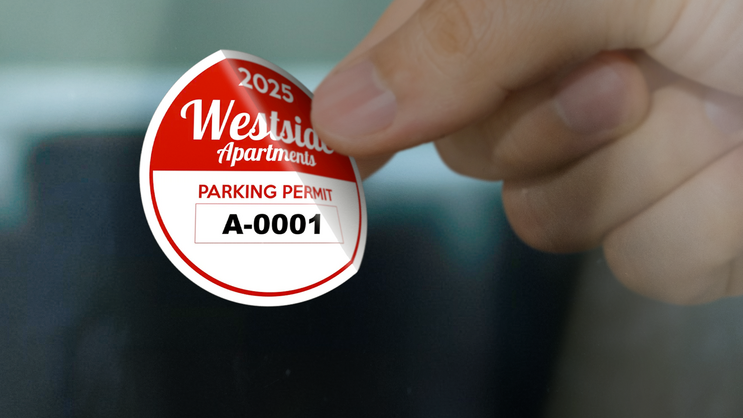 Apartment Circle Parking Permit Sticker B