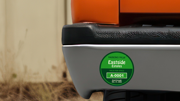 Apartment Circle Parking Permit Sticker C